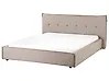 Wasserbett Kunstleinen LESTRE 160 x 200 cm Taupe