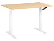 Schreibtisch manuell höhenverstellbar DESTINES 120 cm 72 cm Hellbraun / Weiß_1000506