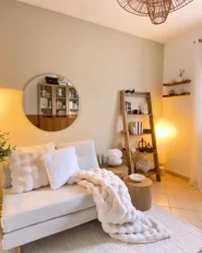 Wall Mirror CHARRON 80 cm 80 cm Rose Gold_1171494