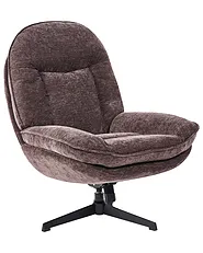 Fauteuil pivotant AREMARK Tissu chenille Marron foncé_1162086
