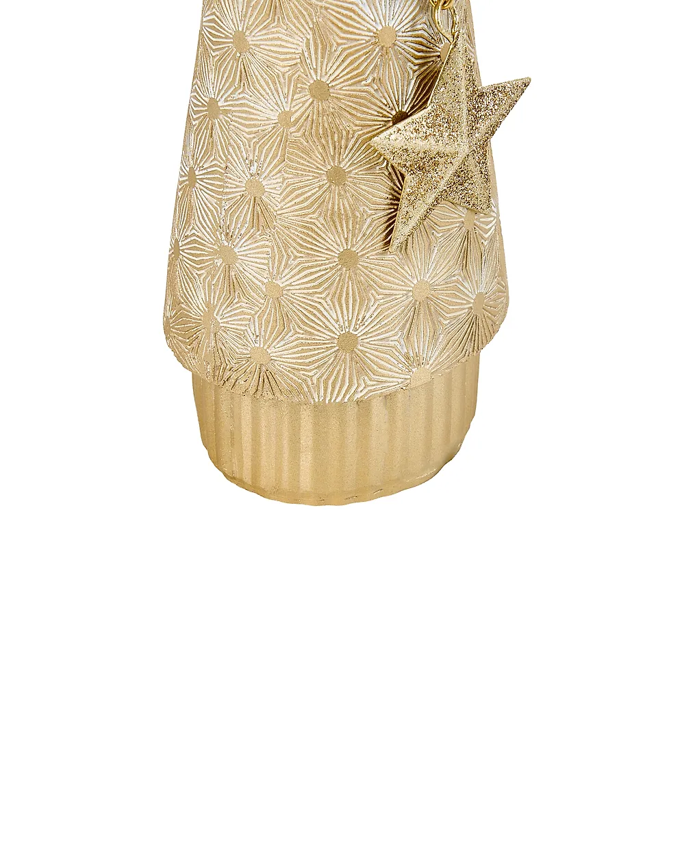 Weihnachtsdekoration 3er Set TENNILA 23/31/32 cm Weihnachtsmann Gold_1175512