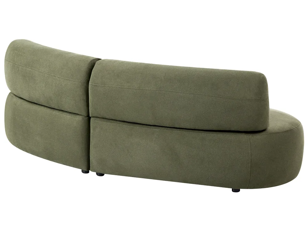 Sofa 3 Seater LAERDAL Fabric Green_1062034