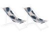 Ersatzstoff für Sonnenliege 2er Set ANZIO/AVELLINO 113 x 44 cm Blau