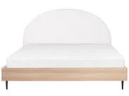 Bett mit Lattenrost Stoff MILLAY 180 x 200 cm Cremeweiß_863300