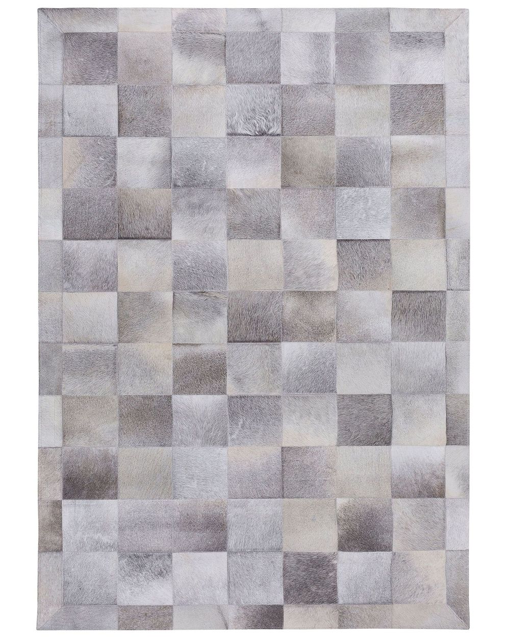 Rug ALACAM Grey 160 x 230 cm Leather