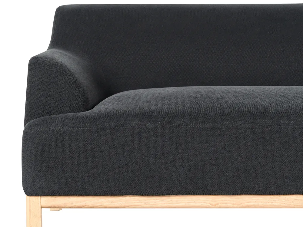 Ecksofa 3-Sitzer SOSJO Stoff Schwarz linksseitig_941182