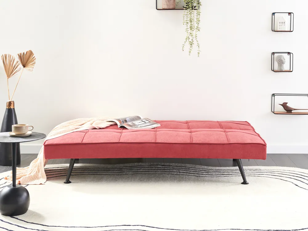 Schlafsofa 3-Sitzer HASLE Stoff Rot_952020