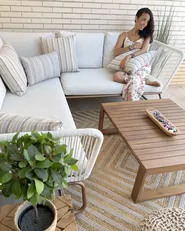 Outdoor Couchtisch TIMOR 90 cm 75 cm zertifiziertes Akazienholz Hellbraun_905788