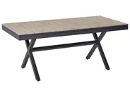 Ausziehbarer Gartentisch FANES 184/242 cm 90 cm Metall Graphitgrau_928660