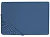 Spannbettlaken JANBU 180 x 200 cm Baumwolle Marineblau