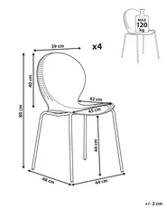 Gartenstuhl 4er Set MILOS stapelbar Hellgrün_1043584