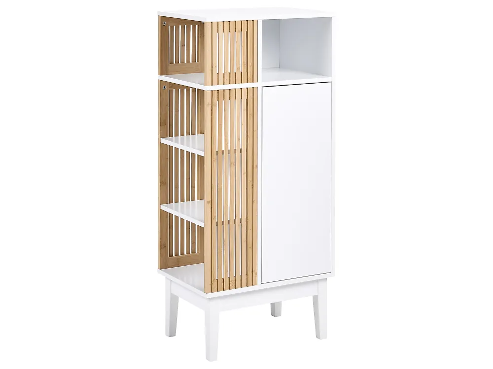 Bathroom Cabinet NUBES 52 cm Light Brown/ White