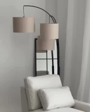 Stehlampe CARONI Leinen Beige_994110