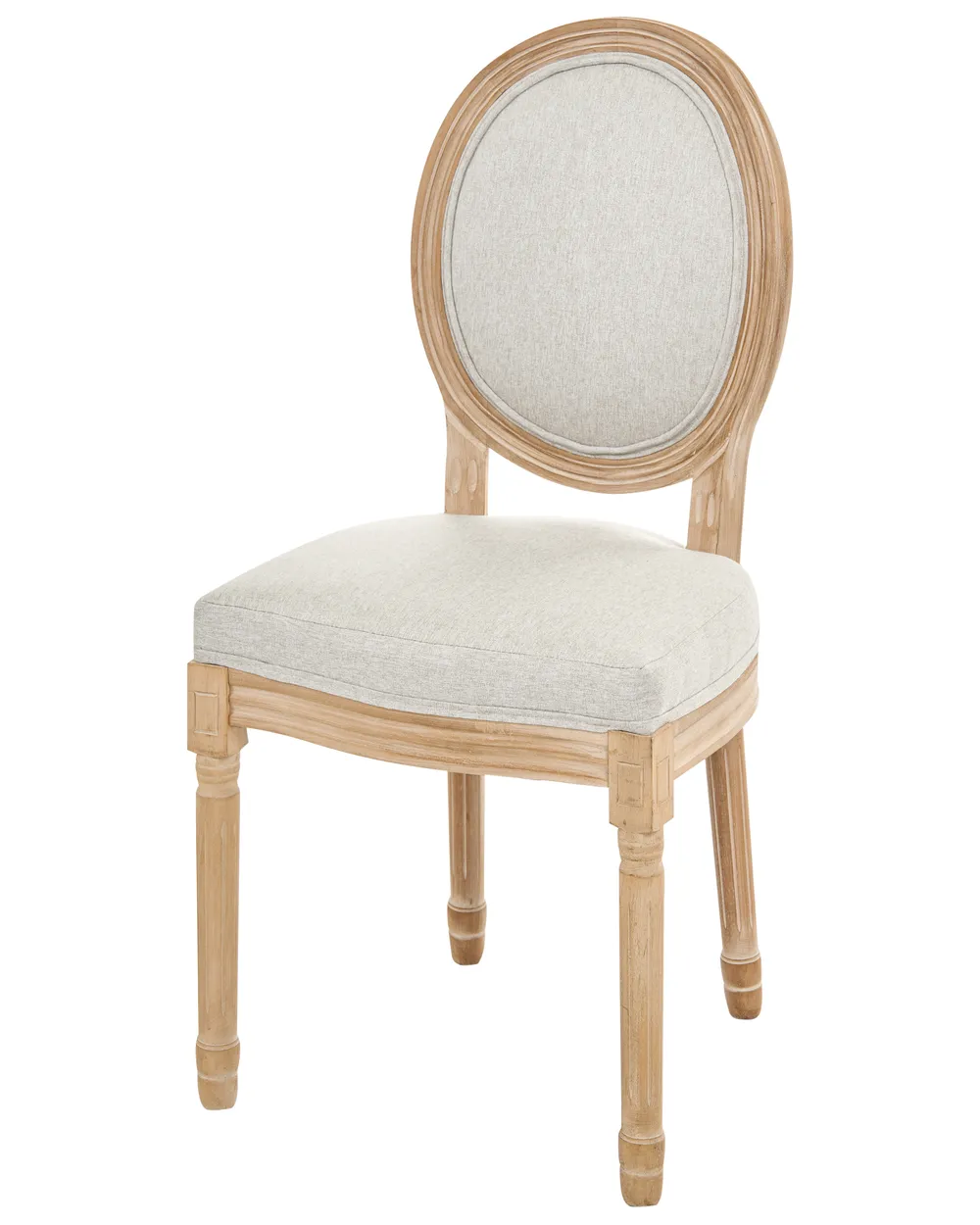 Set of 2 Chairs ALBANZA Fabric Light Brown/ Beige_1090733