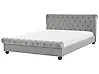 Bett mit Lattenrost Samtstoff AVALLON 180 x 200 cm Grau