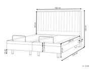 Bett verstellbar Stoff DUKE II 160 x 200 cm Beige_989032