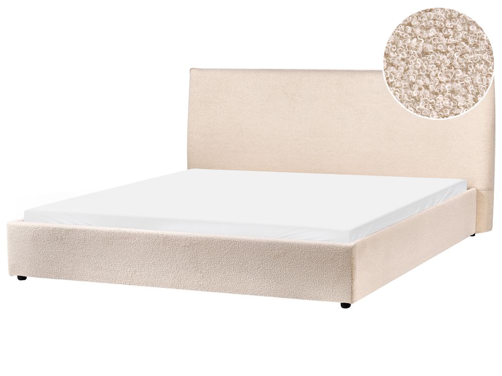 Waterbed Bouclé LAVAUR 180 x 200 cm Beige