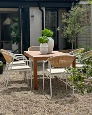 Garden Dining Table BARATTI 180 cm 90 cm Acacia Wood Brown_946656