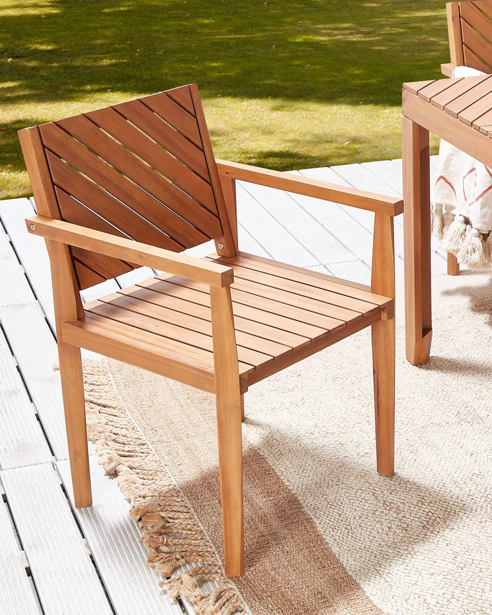 Set of 6 Garden Chairs BARATTI Acacia Wood Brown_869031