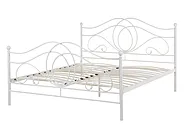 Bed Metal LYRA 140 x 200 cm (EU Double) White_817947