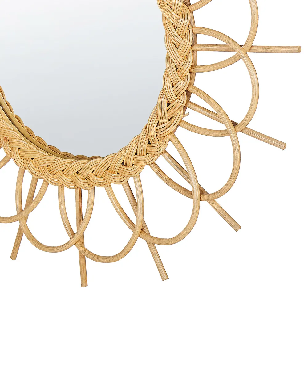 Wandspiegel TELAKIA 60 cm 60 cm Rattan Naturfarben_822211