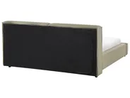 Bett mit Lattenrost Stoff LINARDS 160 x 200 cm Olivgrün_949264