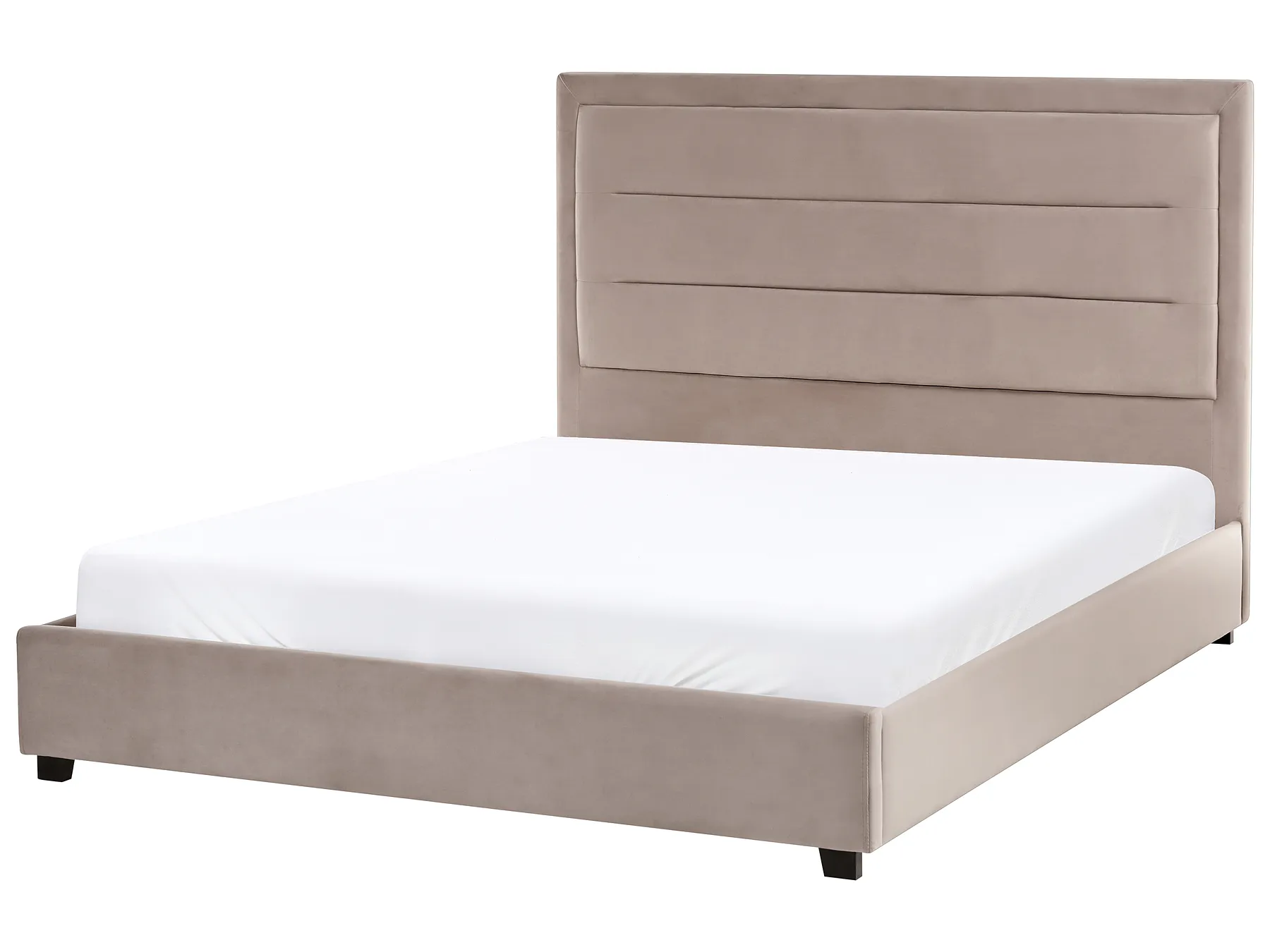 Waterbed Velvet ROUEN 140 x 200 cm (EU Double) Taupe_1004741