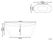 Freistehende Badewanne ANTIGUA 170 x 77 cm Blaugrün_827978