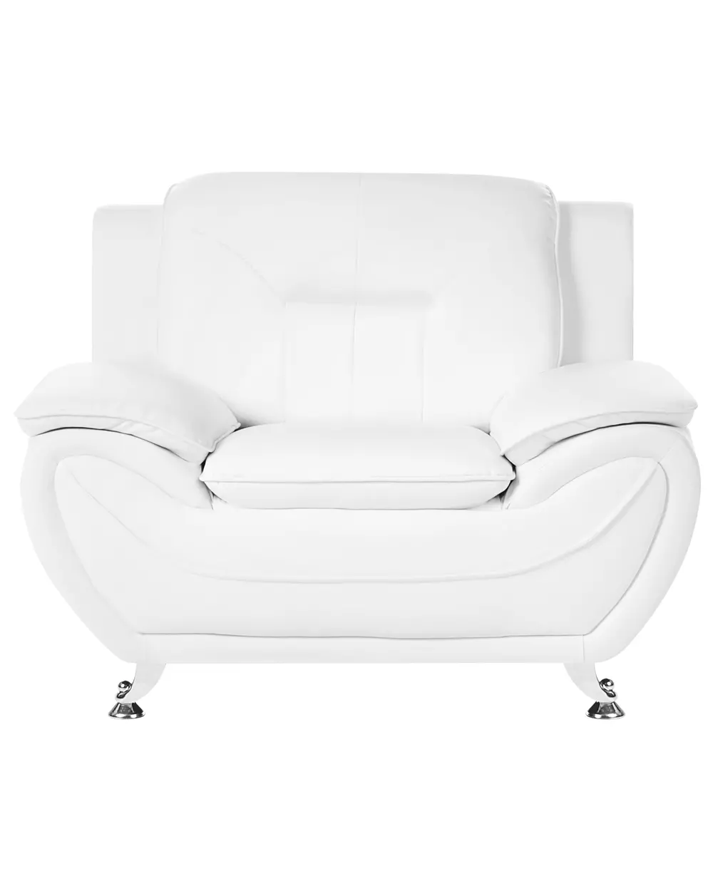 Armchair LEIRA Faux Leather White_1058882