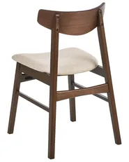 Esszimmerstuhl 2er Set SMILEY Holz Braun / Beige_1068309