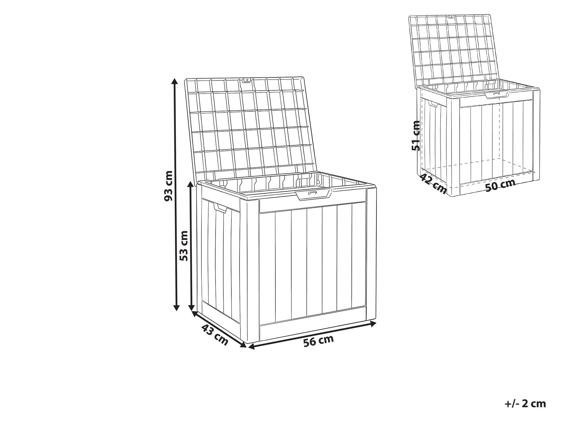 Storage Box RECIFE 56 cm 43 cm Taupe_1053788