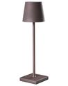 Wireless LED Table Lamp BACEIRO with Dimmer Metal Brown