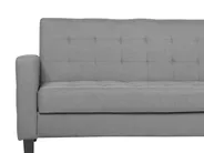 Sofa Bed 3 Seater VEHKOO Fabric Light Grey_719317