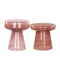Table D'appoint Beliani BRANT – Teck Massif, Forme Cylindrique, Style Rustique