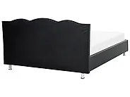 Bett mit Lattenrost Kunstleder METZ 160 x 200 cm Schwarz_1173785