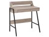 Schreibtisch mit Regalaufsatz BROXTON 77 cm 46 cm mit Schubladen Hellbraun