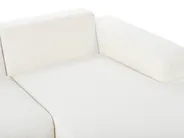 Ecksofa 4-Sitzer LUNGO mit Ottomane Bouclé Weiß linksseitig_962387