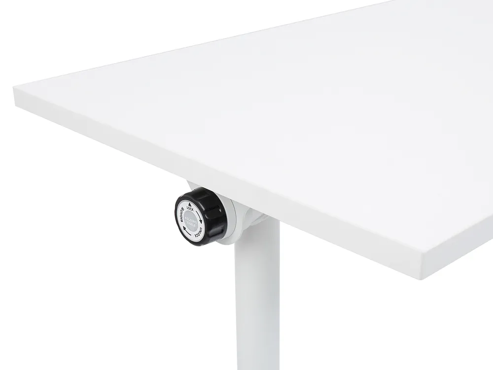 Zusammenklappbarer Schreibtisch BENDI 160 cm 60 cm mit Rädern Weiß_922323