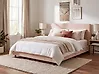 Bett mit Lattenrost Bouclé ALBI 160 x 200 cm Beige