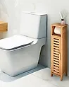 Toilet Paper Cabinet OLATHE Bamboo Light Brown
