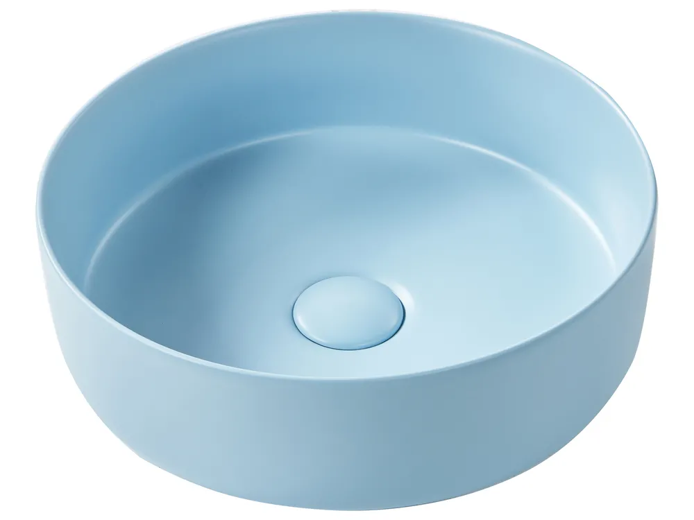 Countertop Basin GUDAR ⌀ 370 mm Ceramic Blue