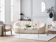 Sofa 3 Seater LOMMA Boucle White_1016956