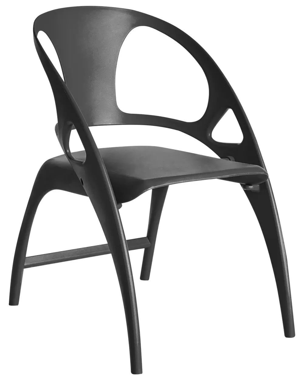 Gartenstuhl 4er Set NEMI klappbar Schwarz_990636
