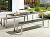 Gartenmöbel Set mit Bänken 6-Sitzer NARDO Schwarz / Silber