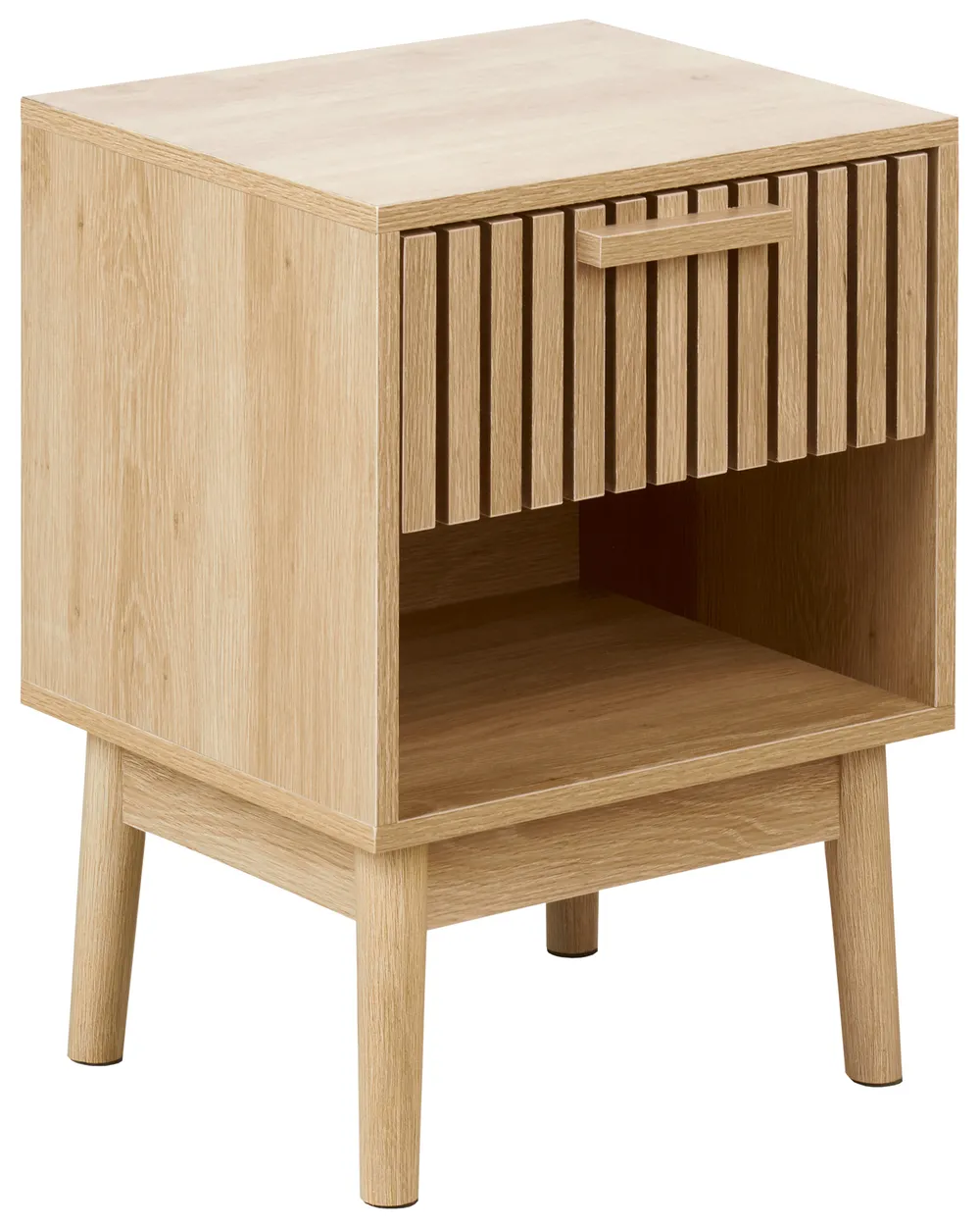 Nachttisch mit 1 Schublade LYNWOOD Hellbraun