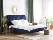 Bed Velvet MARVILLE 180 x 200 cm (EU Super King) Navy Blue_762678