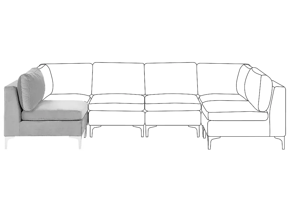 Sesselmodul EVJA Samtstoff Grau_1185375