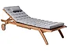 Sonnenliege mit Kissen CESANA PREMIUM mit Relaxfunktion Akazienholz Hellgrau