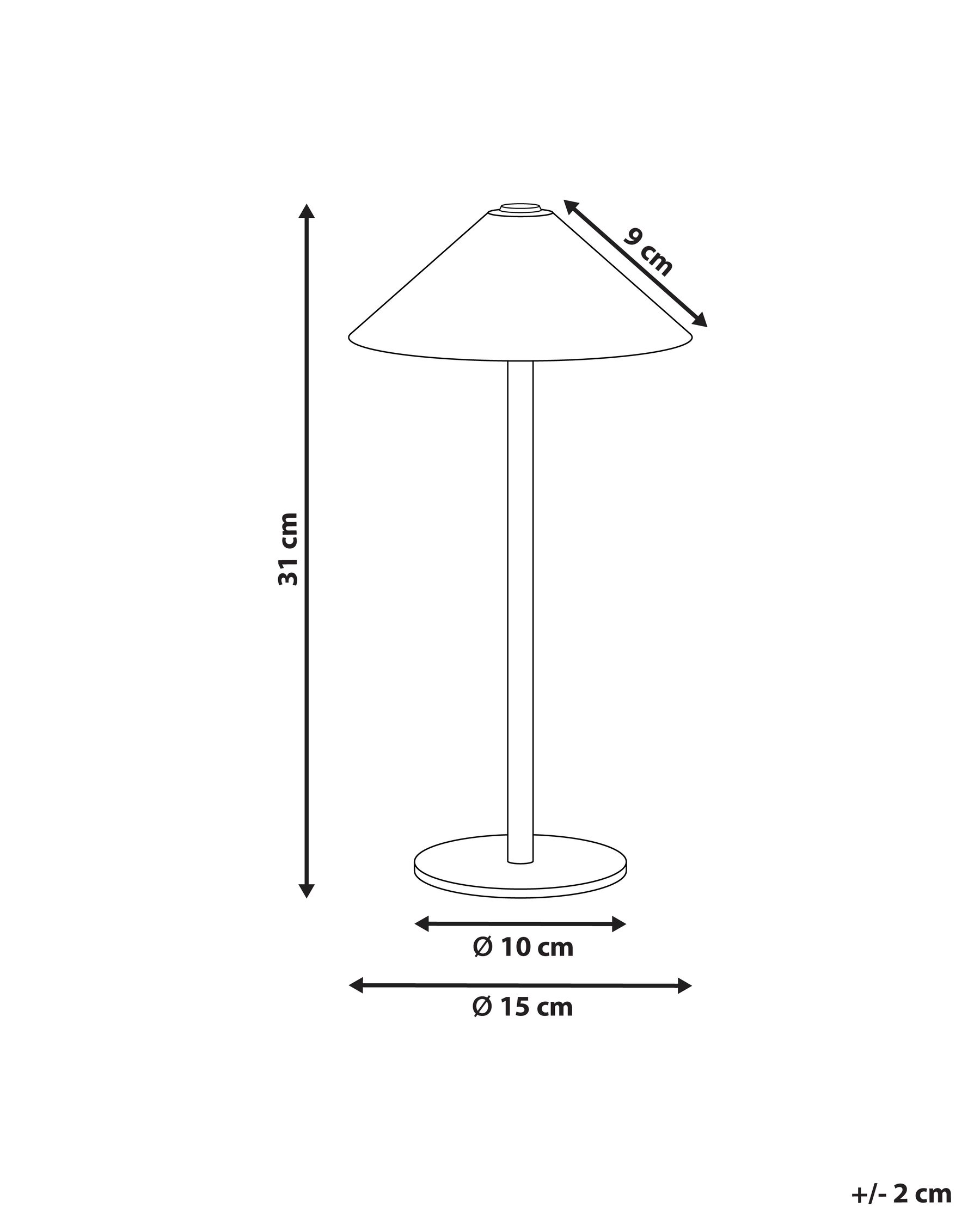 Kabellose LED Tischlampe FRANCOLI mit Dimmer Metall Braun_940320