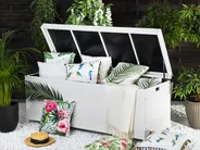 Aufbewahrungsbox MODENA 158 cm 63 cm Polyrattan Weiß_739254